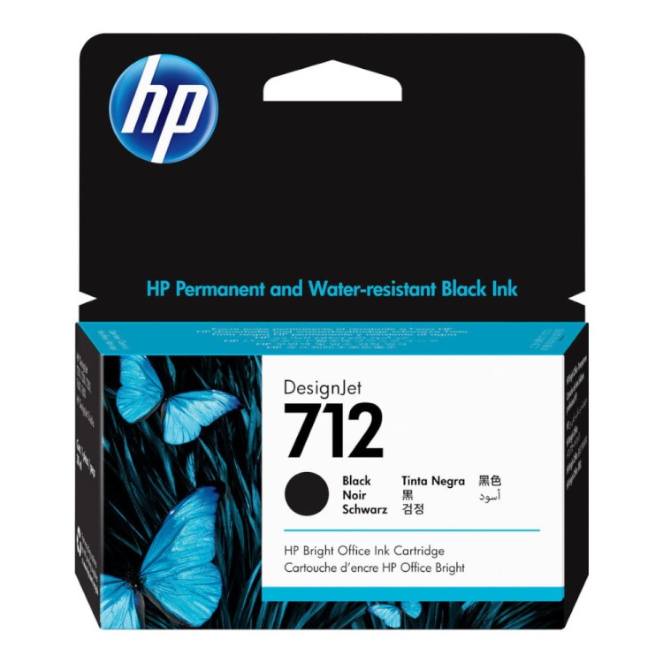Wkład atramentowy HP 712 BK  czarny 38 ml 3ED70A