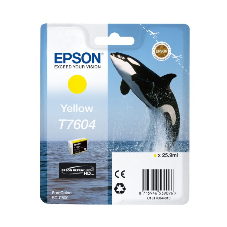 Tusz EPSON T7604 Y - żółty