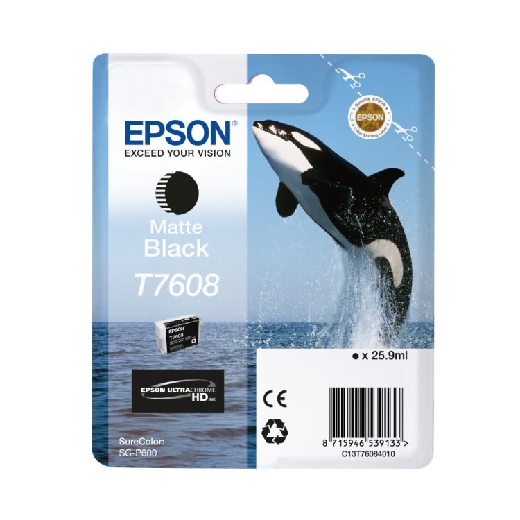 Tusz EPSON T7608 MBK - czarny matowy