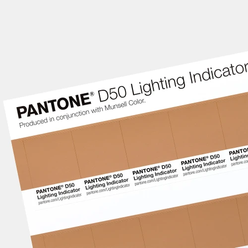 Naklejki PANTONE Lighting Indicator Stickers D50 ze wskaźnikiem oświetlenia D50-LNDS-1PK-D50