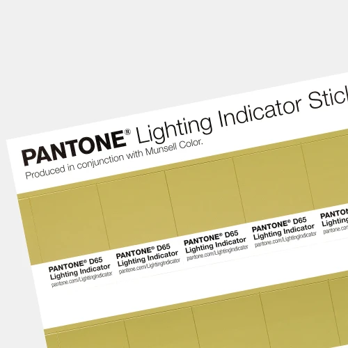Naklejki PANTONE Lighting Indicator Stickers D65 ze wskaźnikiem oświetlenia LNDS-1PK-D65