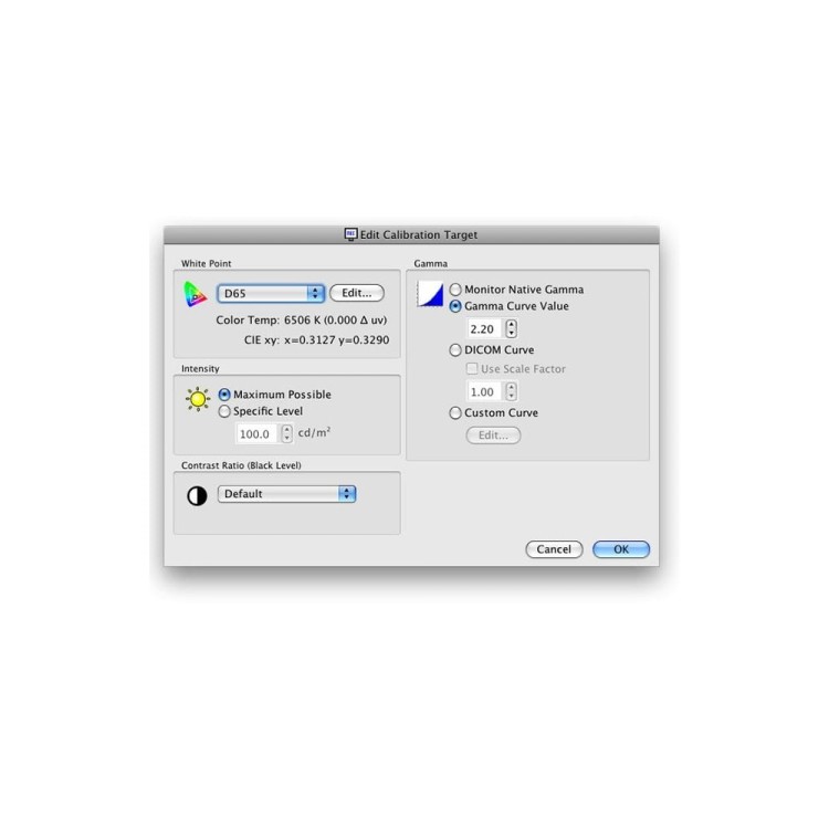 Oprogramowanie do kalibracji monitora NEC SpectraView II