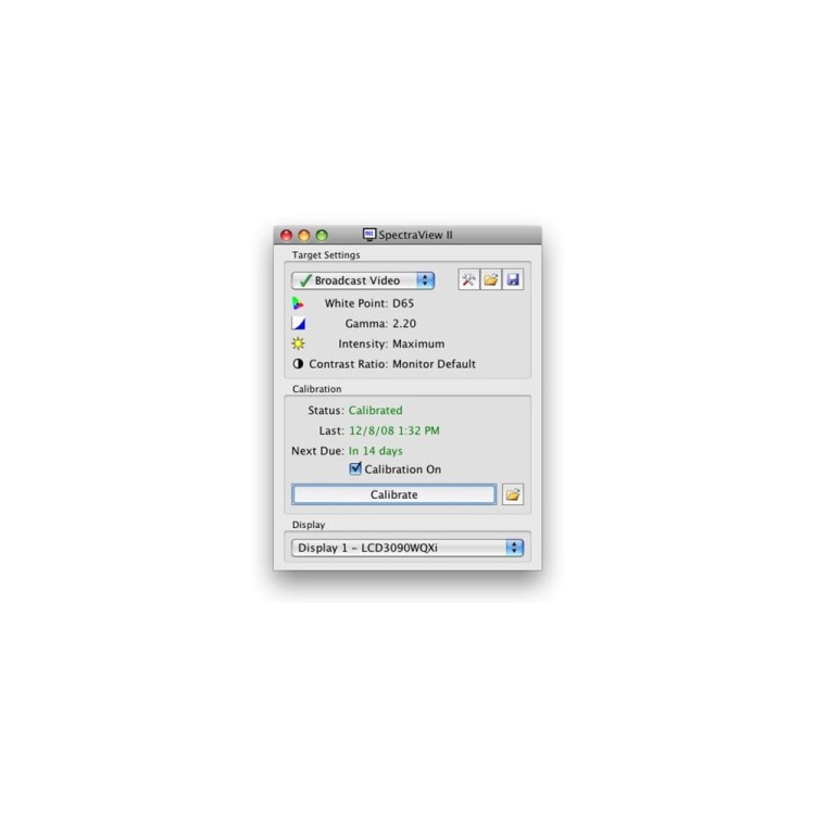 Oprogramowanie do kalibracji monitora NEC SpectraView II