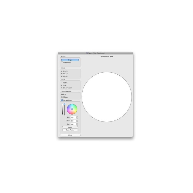 Oprogramowanie do kalibracji monitora NEC SpectraView II