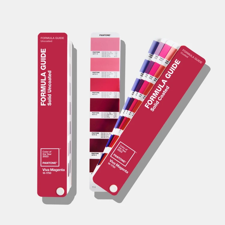 Wzornik kolorów PANTONE Formula Guide - edycja limitowana, kolor roku 2023 18-1750 Viva Magenta GP1601BCOY23