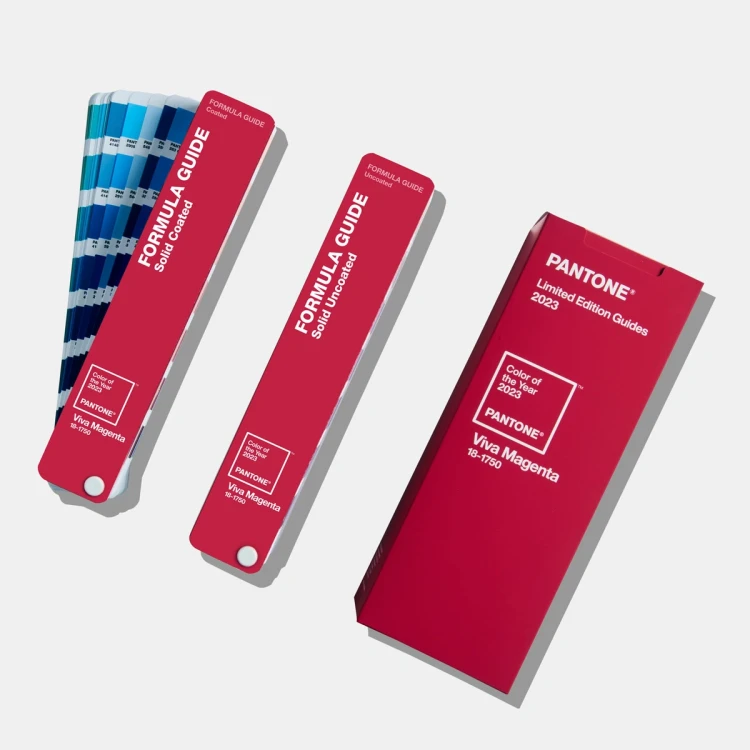 Wzornik kolorów PANTONE Formula Guide - edycja limitowana, kolor roku 2023 18-1750 Viva Magenta GP1601BCOY23
