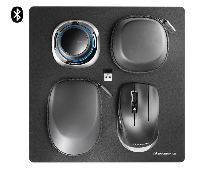 Zestaw 3DCONNEXION SpaceMouse Wireless Kit 2 Bluetooth - manipulator, mysz, podkładka 3DX-700136