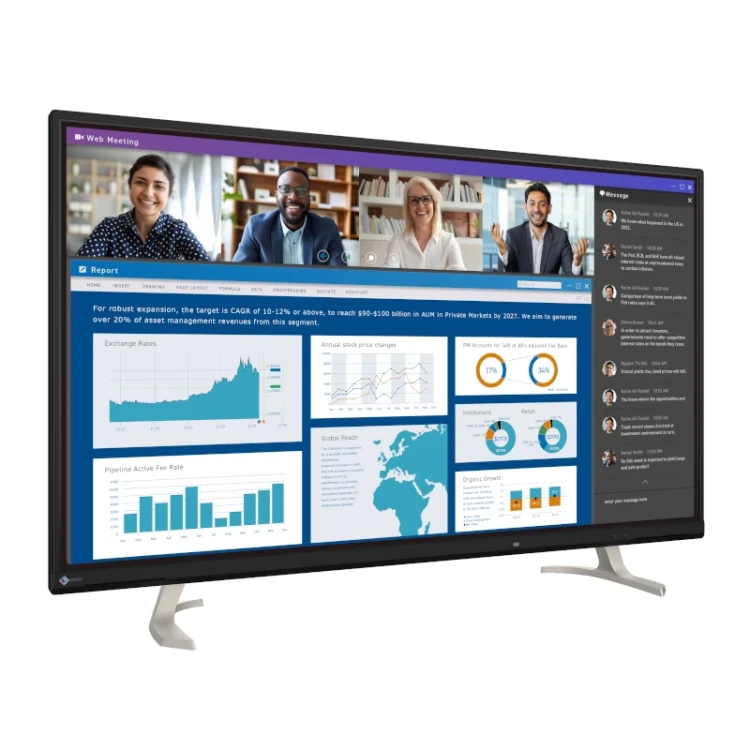 Monitor do biura i domu EIZO FlexScan EV4340X-BK 42,5 cala 4K IPS - czarny