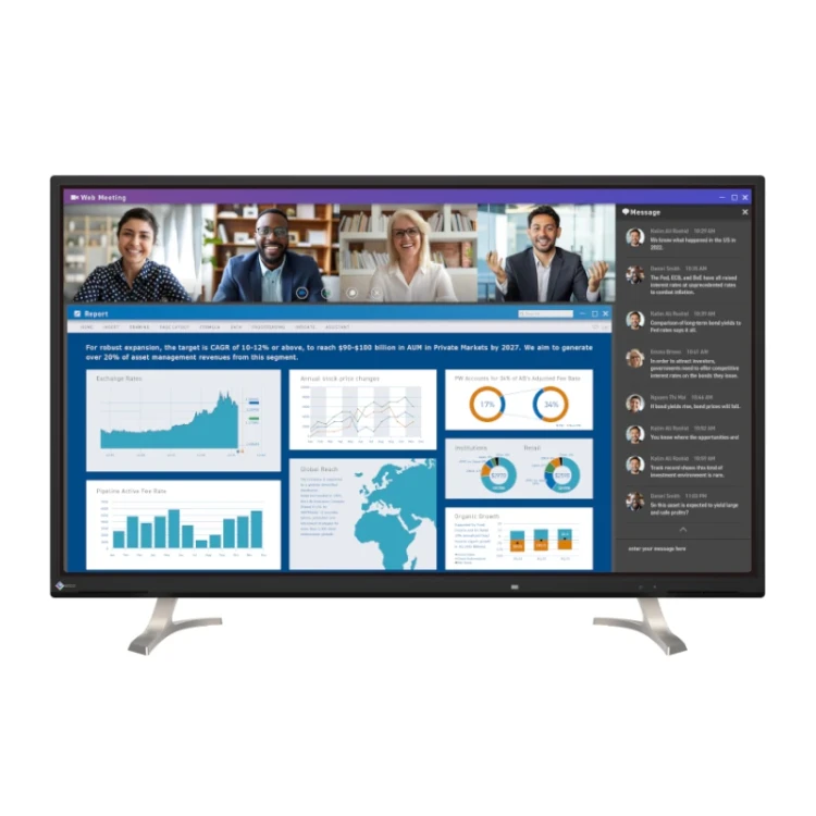 Monitor do biura i domu EIZO FlexScan EV4340X-BK 42,5 cala 4K IPS - czarny