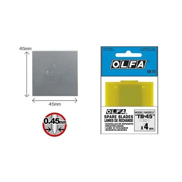Ostrze do skrobaka OLFA TB-45 - 4 sztuki