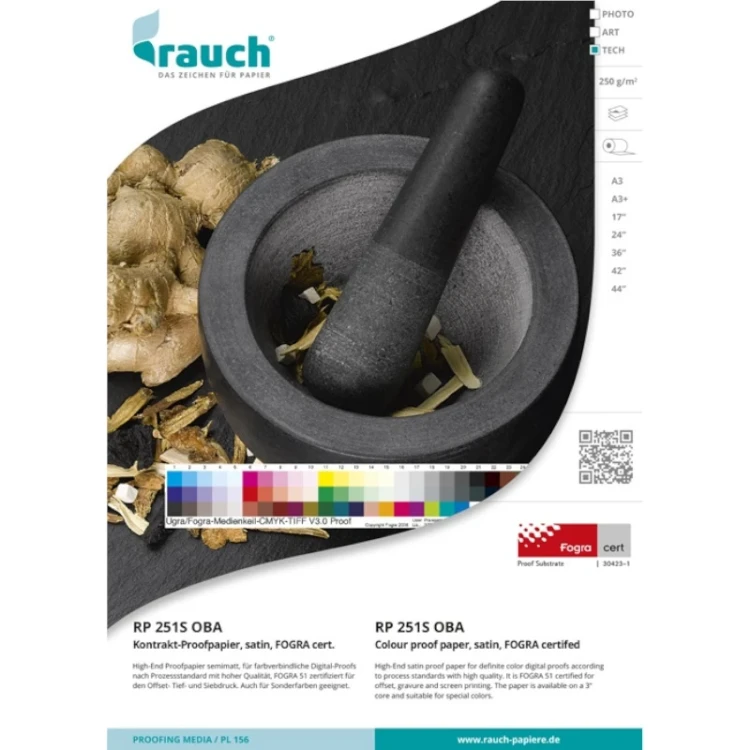 Papier proofingowy RAUCH RP 251S OBA, FOGRA 51 - 432mm x 30m