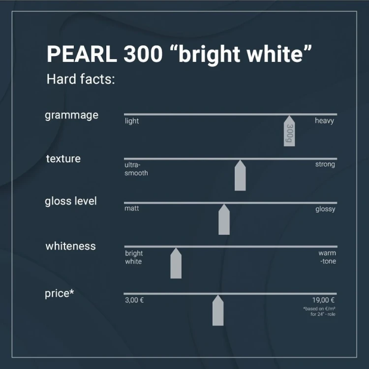 Papier mediaJET Pearl 300 Bright White 300 g/m2 - 610mm x 25m