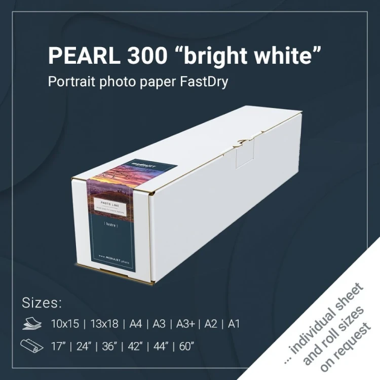 Papier mediaJET Pearl 300 Bright White 300 g/m2 - A4, 40 arkuszy