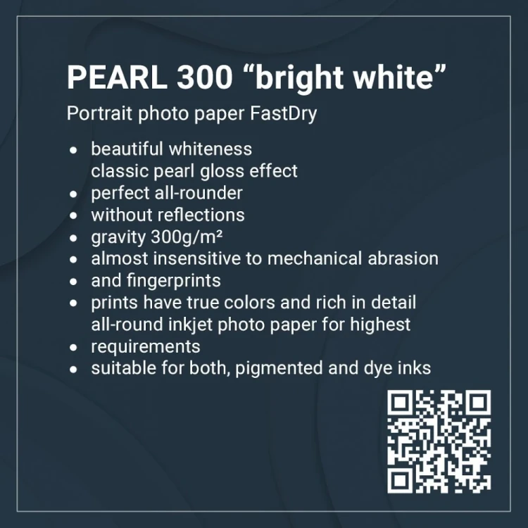 Papier mediaJET Pearl 300 Bright White 300 g/m2 - A1, 50 arkuszy