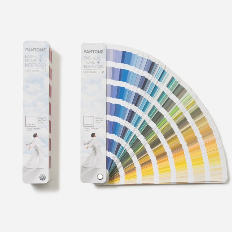 Wzornik kolorów PANTONE FHI Guide - edycja limitowana - kolor roku 2026: 11-4201 Cloud Dancer - otwarty