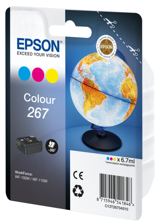 Tusz Epson 267 Globus - kolorowy