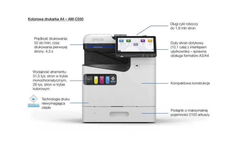 Drukarka wielofunkcyjna EPSON WorkForce Enterprise AM-C550