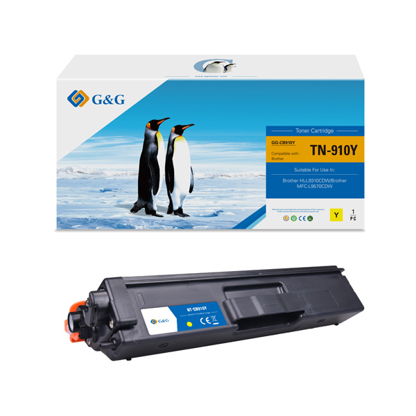 Toner G&G zamiennik Brother TN910Y - żółty, 9000 stron