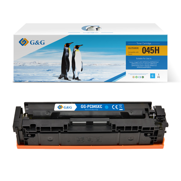 Toner G&G zamiennik Canon 045HC - cyan, 2200 stron
