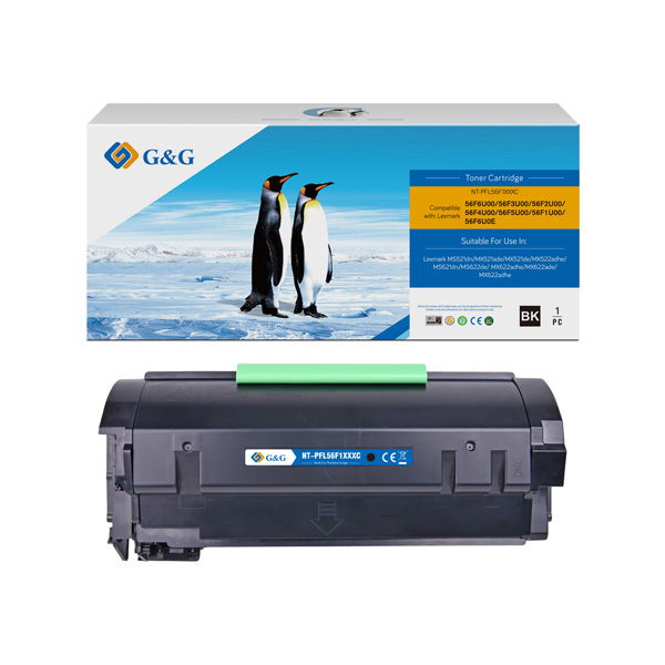 Toner G&G zamiennik Lexmark 56F2U00 - czarny, 25000 stron, program return