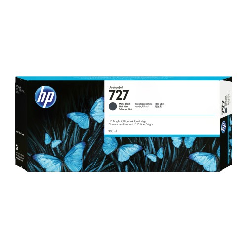 Tusz HP 727 - matowy czarny, 300 ml