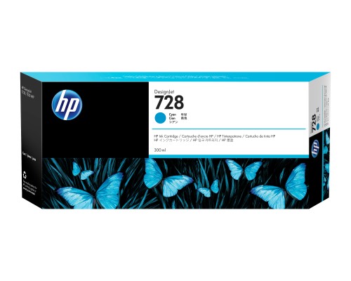 Tusz HP 728 - cyan, 300 ml