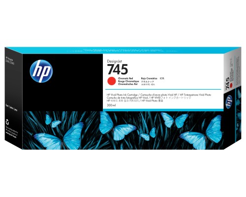 Tusz HP 745 - czerwony chromatyczny, 300 ml