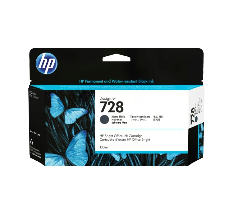 Tusz HP 728 - matowy czarny, 130 ml