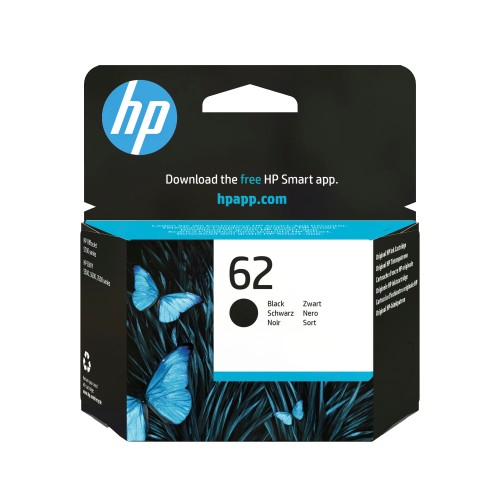 Tusz HP 62 - czarny, 4 ml