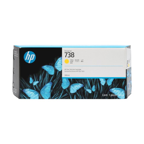 Tusz HP 738 - żółty, 300 ml