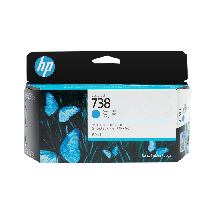 Tusz HP 738 - cyan, 130 ml