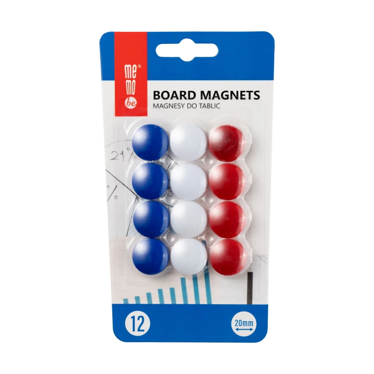 Magnesy do tablic MEMOBE, f20 mm, 12 szt. blister