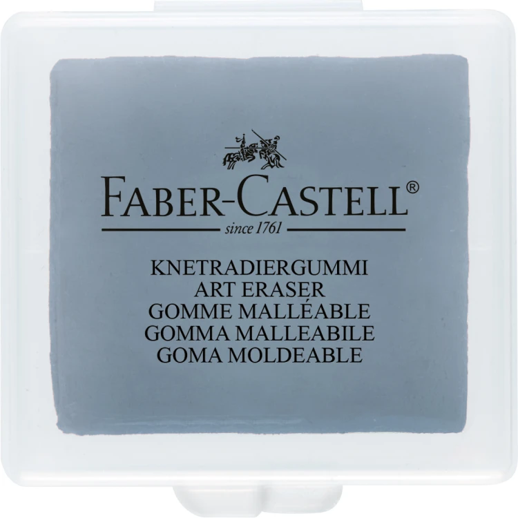 GUMKA ARTYSTYCZNA CHLEBOWA SZARA W ETUI PLASTIKOWYM FABER-CASTELL