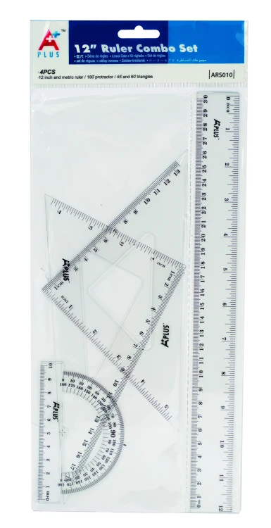 Zestaw kreślarski z linijką 30 cm - SZKOLNY