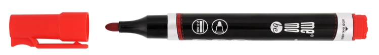 Marker permanentny MEMOBE okrągła końc.kolor czerwony
