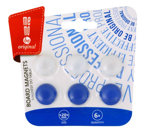 Magnesy do tablic MEMOBE, f20 mm, 6 szt. blister