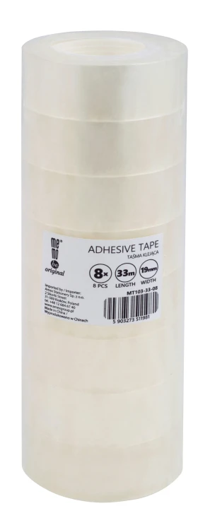Taśma klejąca MemoBe 19mm x 33m , 8 sztsłupek