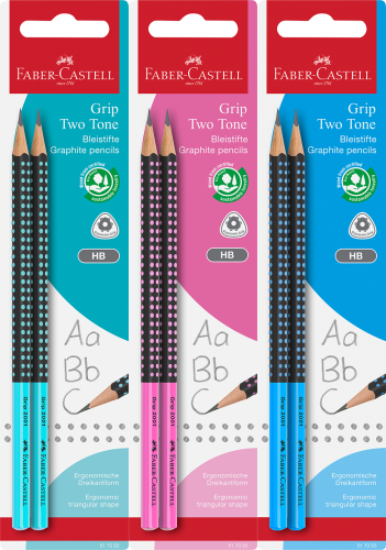 OŁÓWEK GRIP 2001 TWO TONE BLISTER 2 SZT. FABER-CASTELL