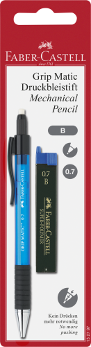 OŁÓWEK AUT. GRIP MATIC 1377 + 12 WKŁADÓW GRAFITOWYCH 0.7 MM B FABER-CASTELL