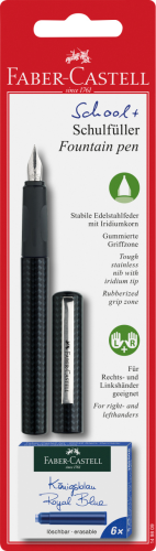 PIÓRO WIECZNE SZKOLNE CARBON LOOK + 6 NABOI  FABER-CASTELL
