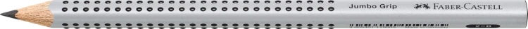OŁÓWEK JUMBO GRIP B SREBRNY FABER-CASTELL