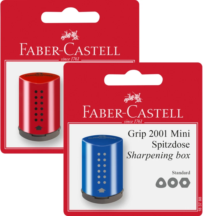 TEMPERÓWKA GRIP 2001 MINI BLISTER 1SZT. CZERWONA/NIEBIESKA FABER-CASTELL