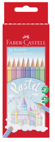 KREDKI ZAMEK PASTEL 10 KOL. FABER-CASTELL
