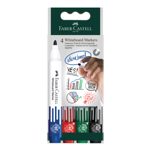 MARKER DO TABLIC SUCHOŚCIERALNYCH 4 KOL.FABER-CASTELL