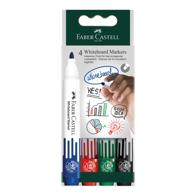 MARKER DO TABLIC SUCHOŚCIERALNYCH 4 KOL.FABER-CASTELL