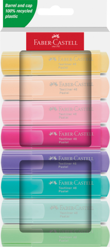 ZAKREŚLACZ 1546 8 KOL. PASTELOWYCHOPAKOWANIE KARTONOWE FABER-CASTELL