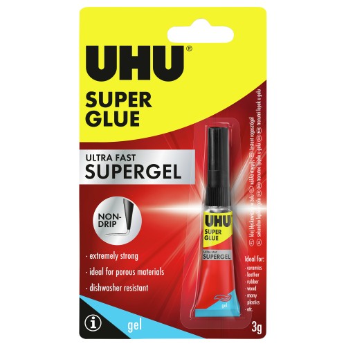 KLEJ SUPER GLUE GEL 3G BLISTER UHU