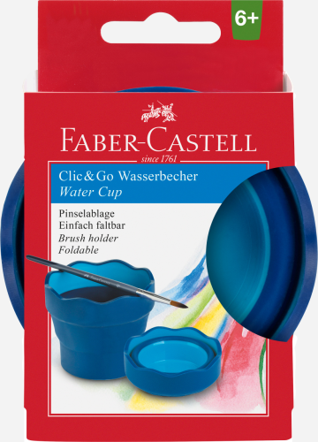 POJEMNIK NA WODĘ CLIK&GO NIEBIESKI FABER-CASTELL