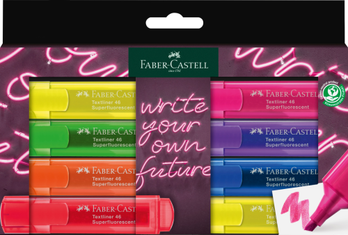 ZAKREŚLACZ 1546 8 KOL. SUPER NEON OPAKOWANIE KARTON FABER-CASTELL