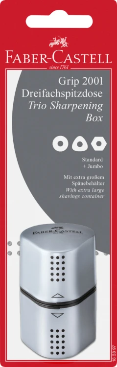 TEMPERÓWKA GRIP 2001 TRIO SREBRNA BLISTER FABER-CASTELL